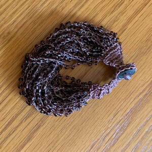 Violet Corded Material Bracelet